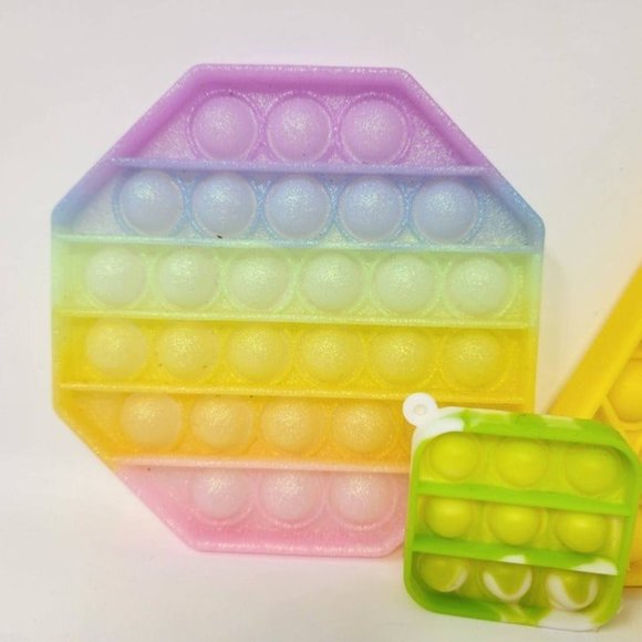 Push Pop Bubble Fidget Toy Silicone Squeeze Fidget Sensory Toys (3 Pack) - Picture 2 of 7